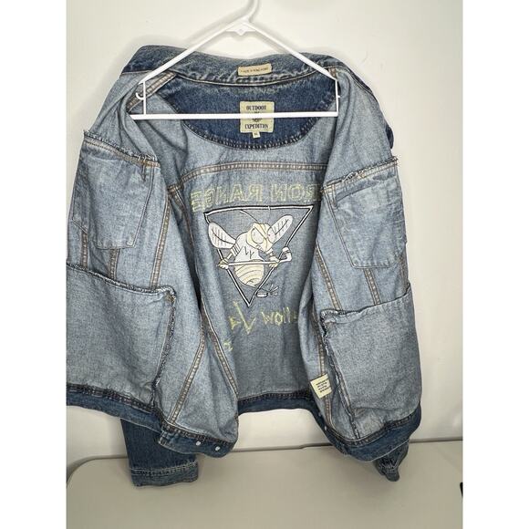 Vintage Iron Range Yellow Jackets Outdoor Expedition Denim Jacket Retro Size XXL - Picture 4 of 10